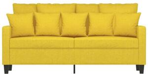 Sofa 2-osobowa, jasnoÅ¼Ã³Åta, 140 cm, tapicerowana tkaninÄ