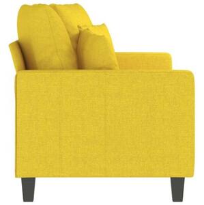 Sofa 2-osobowa, jasnoÅ¼Ã³Åta, 140 cm, tapicerowana tkaninÄ