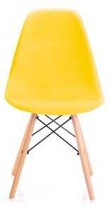 Krzesło Skandynawskie Żółte MARGOT