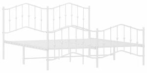 Białe rustykalne łóżko metalowe 200x200 cm W6-E26
