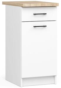 Biała Szafka Kuchenna Z Szufladami 40 Cm D2-K61