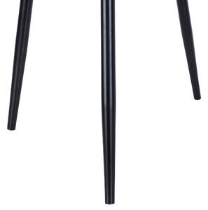 Zestaw 2 krzeseł do jadalni ekoskóra czarne metalowe nogi ciemnobrązowy Melrose Beliani
