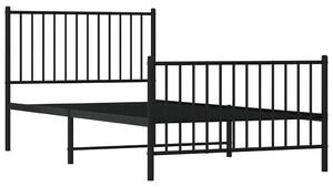 Czarne metalowe łóżko 100x200cm P6-T79