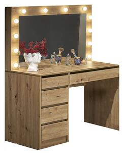 Toaletka Z Lustrem I Led Dąb Artisan R0-F39