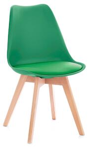 Krzesło do jadalni z poduszką Zielone TEMPA