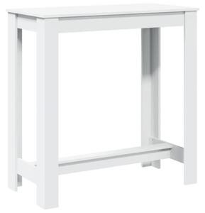 Stolik barowy, biały, 102x50x103,5 cm, materiał drewnopochodny