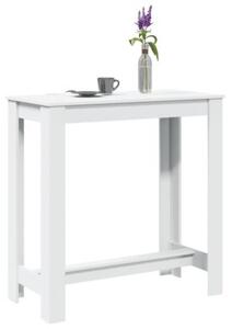 Stolik barowy, biały, 102x50x103,5 cm, materiał drewnopochodny