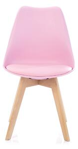 Krzesło do jadalni z poduszką Różowe TEMPA
