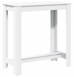 Stolik barowy, biały, 102x50x103,5 cm, materiał drewnopochodny