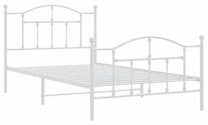 Białe metalowe łóżko pojedyncze 100x200 cm C2-E82