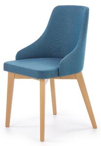 Krzesło drewniane nowoczesne do jadalni Niebieskie CAMILLA