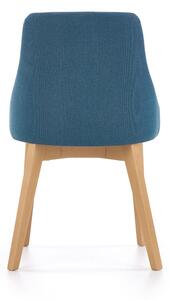 Krzesło drewniane nowoczesne do jadalni Niebieskie CAMILLA