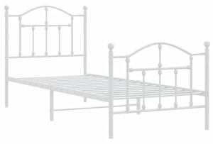 Białe metalowe łóżko industrialne 90x200 cm R5-E48