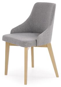 Krzesło drewniane nowoczesne do jadalni Ciemny popiel Dąb miodowy CAMILLA