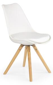 Skandynawskie krzesło z poduszką do jadalni Białe TONNA