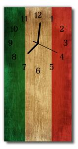 Zegar Szklany Pionowy Włoska flaga kolorowy