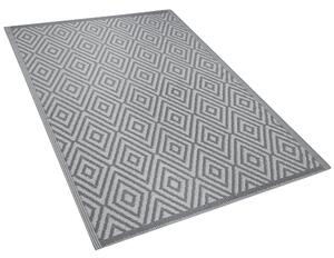 Nowoczesny dywan wykładzina zewnętrzna 120 x 180 cm geometryczny wzór szary Sikar Beliani