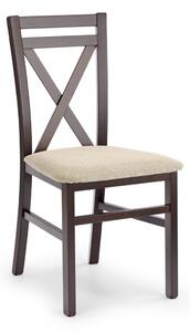 Drewniane krzesło z poduszką Klasyczne Brązowe COOPER