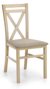 Drewniane krzesło Tapicerowane siedzisko Dąb sonoma COOPER