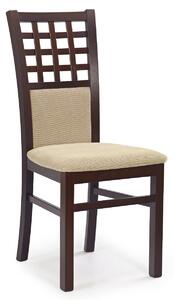 Klasyczne drewniane krzesło do jadalni Ciemny Orzech CHEQUERED