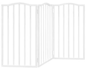 Składana bramka zabezpieczająca dla psa, 3 panele, biała, 150cm