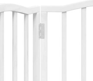Składana bramka zabezpieczająca dla psa, 3 panele, biała, 150cm