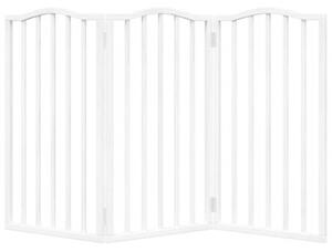 Składana bramka zabezpieczająca dla psa, 3 panele, biała, 150cm