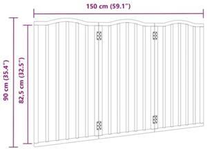 Składana bramka zabezpieczająca dla psa, 3 panele, biała, 150cm
