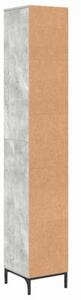 Nowoczesna szafka łazienkowa z drzwiami na zawiasach i minimalistycznym designem w kolorze betonowym szarym