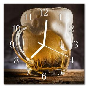 Zegar szklany kwadratowy Piwo