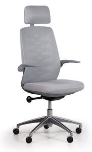 Krzesło biurowe z siatkowym oparciem SITTA GREY 1+1 GRATIS, szary