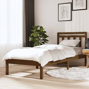Rama łóżka, miodowy brąz, lite drewno, 90x190 cm, 3FT
