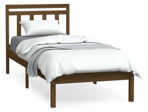 Rama łóżka, miodowy brąz, lite drewno, 90x190 cm, 3FT