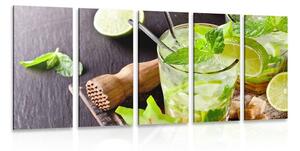 5-częściowy obraz pyszne Mojito