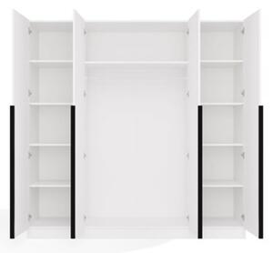 Szafa SENSO 4D Topeshop biel 200x56,5x200 11 pÃ³Åek drÄ Å¼ek 1 szt