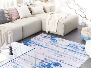 Nowoczesny dywan chodnik niebiesko-beżowy prostokątny 140 x 200 cm Burdur Beliani