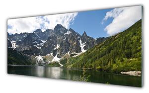 Obraz na Szkle Góra Jezioro Las Krajobraz