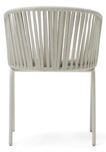 Białe metalowe krzesło ogrodowe Saconca – Kave Home
