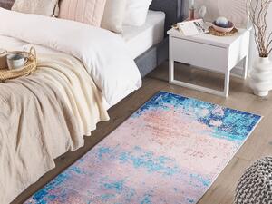 Nowoczesny dywan do salonu wzór abstrakcyjny 80 x150 cm niebieski Inegol Beliani