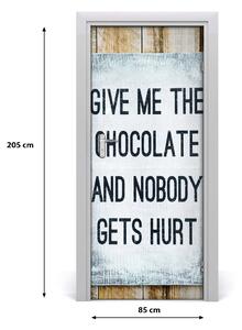 Naklejka fototapeta na drzwi Dajcie czekoladę