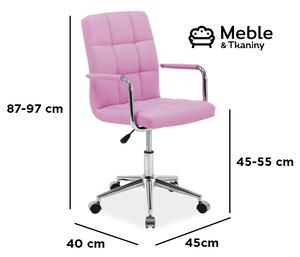 Signal Meble Fotel Obrotowy Q-022 Biuro/Pracownia Nowoczesny Różowy