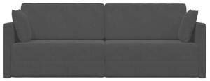 Sofa podÅogowa z funkcjÄ spania czarny 213 x 70 x 77 cm aksamit