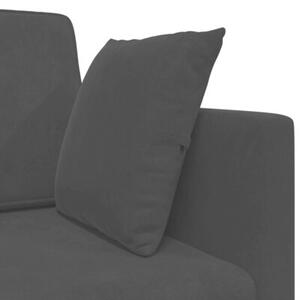 Sofa podÅogowa z funkcjÄ spania czarny 213 x 70 x 77 cm aksamit