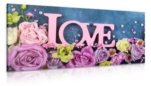 Obraz z napisem Love