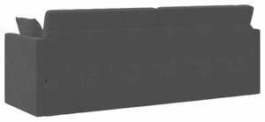 Sofa podÅogowa z funkcjÄ spania czarny 213 x 70 x 77 cm aksamit