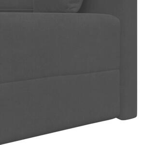 Sofa podÅogowa z funkcjÄ spania czarny 213 x 70 x 77 cm aksamit