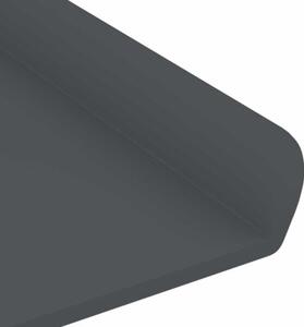 Wisząca półka ścienna z matowej stali - nowoczesny design, oszczędność miejsca, łatwy montaż