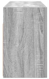 Wisząca szafka łazienkowa, szary dąb sonoma, 80x25x40 cm