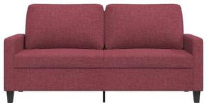Sofa 2-osobowa, winna czerwieÅ, 140 cm, tapicerowana tkaninÄ