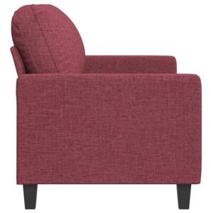 Sofa 2-osobowa, winna czerwieÅ, 140 cm, tapicerowana tkaninÄ